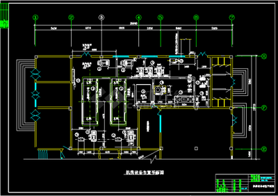 冷冻机房施工图纸cad变更施工设计图